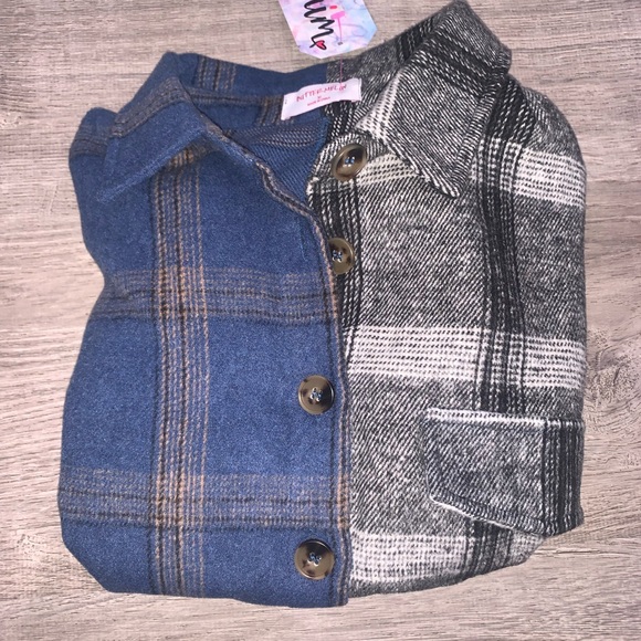 NWT URBAN OUTFITTERS BUTTER MELON BOXY PLAID FLANNEL CROP JACKET SHIRT M - Picture 9 of 10